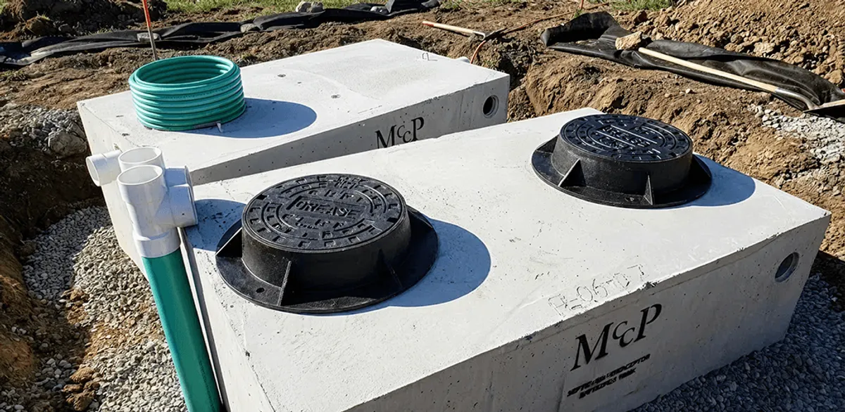 Grease trap installation unit set in place for drainage protection in Omaha, NE